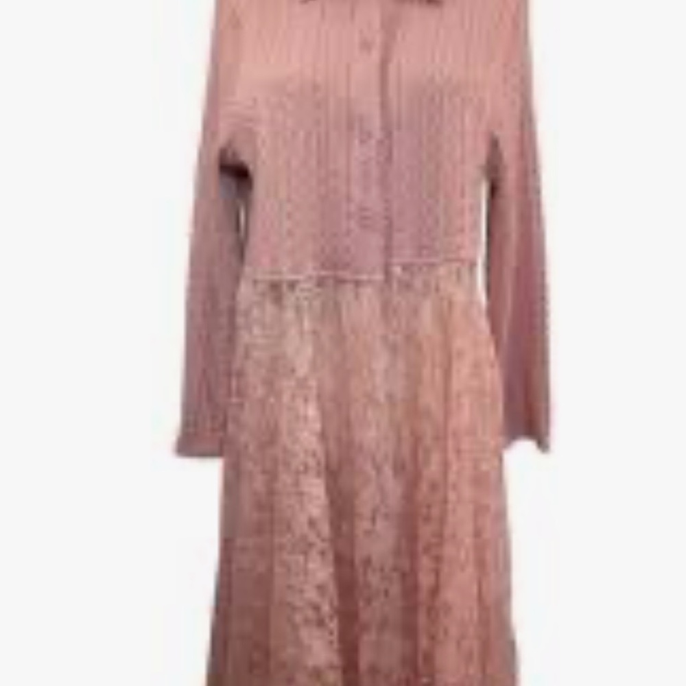 Origami womans sweather lace dress new size large